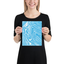 Load image into Gallery viewer, Blue Notebook: Damascus Pattern (8x10)
