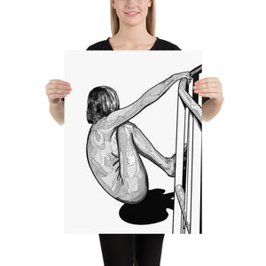 HANGING ON FIGURE STUDY | POSTER PRINTS